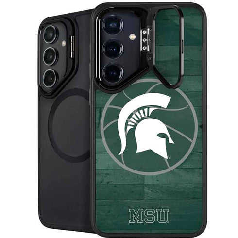Michigan State University Basketball Courtside Galaxy S24 FE Kickstand Case